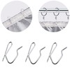 Metal Curtain Hooks, Nydotd Rustproof Steel Plated Zinc Hooks Heavy-Duty