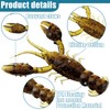 80 Pcs Micro Craw Scented Drop Shot Crawfish Bait,Mixed Color