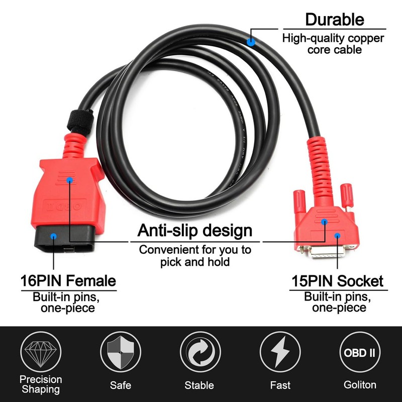 Goliton Solutions OBD-II OBD2 DA-4 DA4 Cable Fits Snap-on Solus