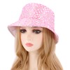 Vimoisa Glitter Sequin Bucket Hat Sun Hats Beach Outdoor Fisherman