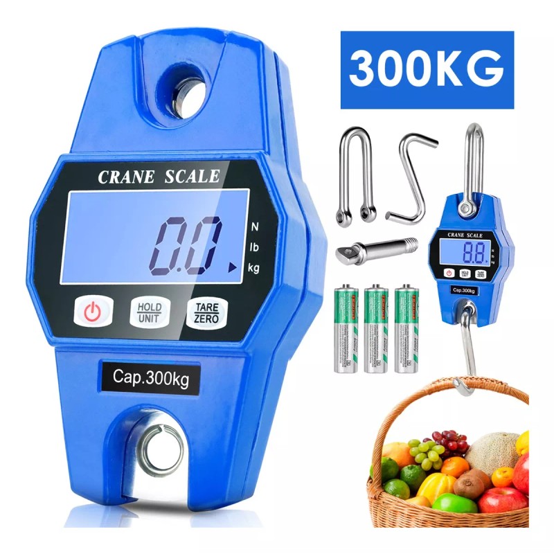 Burkey Báscula Industrial Digital Colgante Portátil Con Colgar300kg