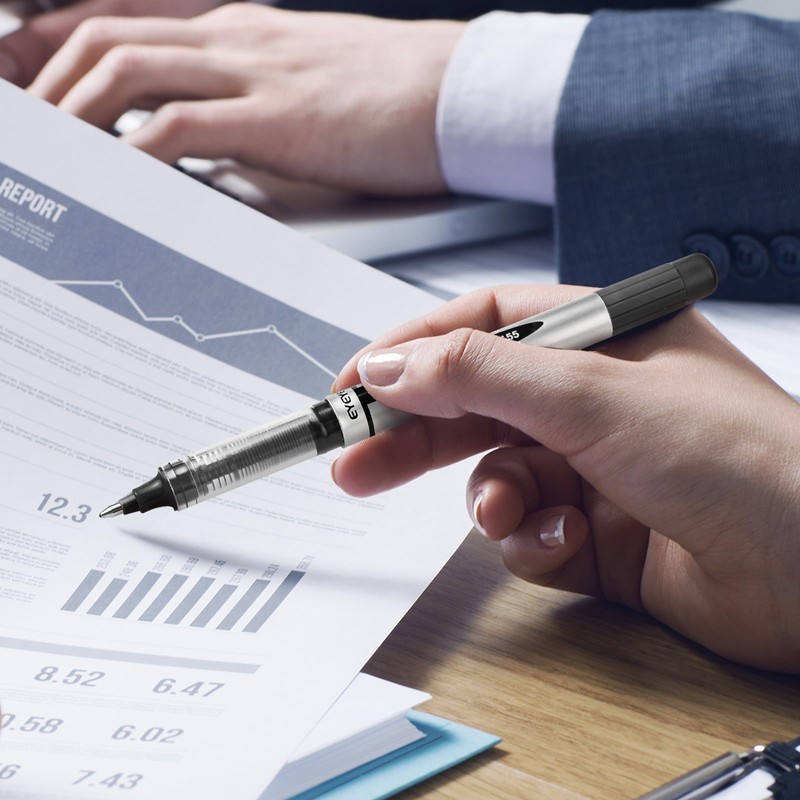 EYEYE Liquid Ink Rollerball Pen Medium Tip 0.7mm 12 Pack