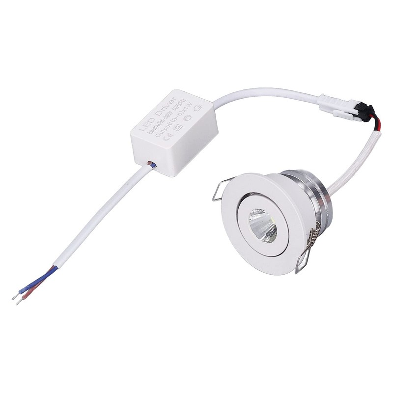 2Inch LED Recessed Ceiling Light, 5W Downlight with Hardwired Cable