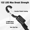 Bungee Cords, Flat Adjustable Bungee Cords with Hooks Heavy Duty