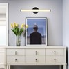 eluze 24-Inch Modern LED Vanity Lights, Dimmable 24w Black Bathroom