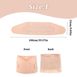 Postpartum Abdominal Belt, Postpartum Belly Band for Women, Belly Belt Pregnancy, Caesarean Section Belly Belt, Rectus Diastasis Belly Strap, After Cesarean Section, Size L, Skin-Coloured