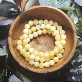 Orange Calcite Crystal Bracelet 8mm, 6mm - One Size, Stretchy - Size: 6mm