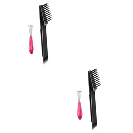 TOVINANNA 2sets Comb Cleaning Ergonomic Hair Removal Tool for Brushes Design for Home Salon Use Effortlessly Cleans Hair from Combs