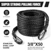 3/8 inch Synthetic Winch Rope, 26,500 Lbs Breaking Strength Winch