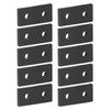 10PCS Flat Tie Plate Aluminum Alloy 2 Holes Rustproof Anti