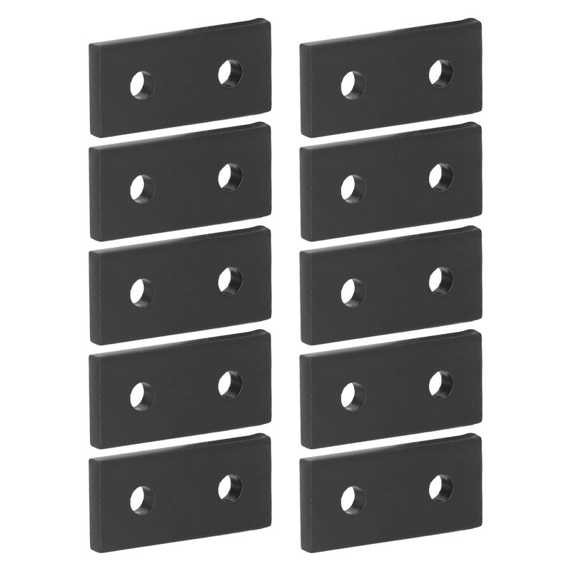 10PCS Flat Tie Plate Aluminum Alloy 2 Holes Rustproof Anti