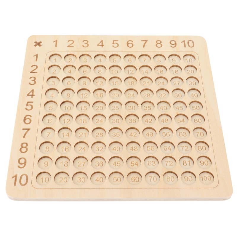 Wooden Multiplication Board Educational Multiplication Game Board for Learning Teaching