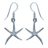 Silvershake 925 Sterling Silver Starfish Dangle Hook Earrings