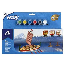 Artesania Latina – Wooden Ship Model Kit for Kids +8 – Drakkar Viking – Model 30506N – Models to Assemble – Initiation Level