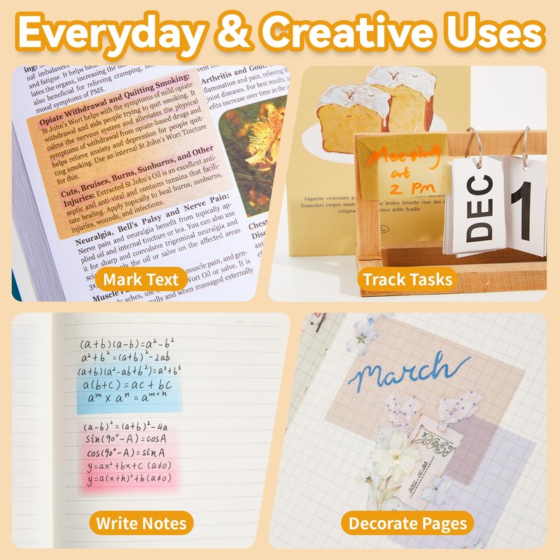 Monster Sticky Notes – Glittery Semi-Transparent Full-Adhesive Sticker Notes with