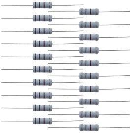 LUORNG 20PCS 3 Watt 100 Ohm Metal Oxide Film Resistor Quad Band Standard EIA Colours Suitable for Electronic and Electrical Experiment