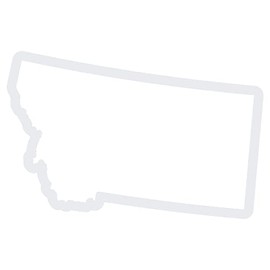 Montana State Outline Track Map Style - 6" x 3.9" - Vinyl Decal Sticker MT