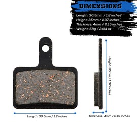 Corki Cycles Brake Pads 4 Pairs for TRP Tektro Shimano Deore Br-M575 M525 M515 T615 T675 M505 M495 M486 M485 M475 M465 M447 M446 M445 M416 M415 M395 M375 M315 M355 C601 C501