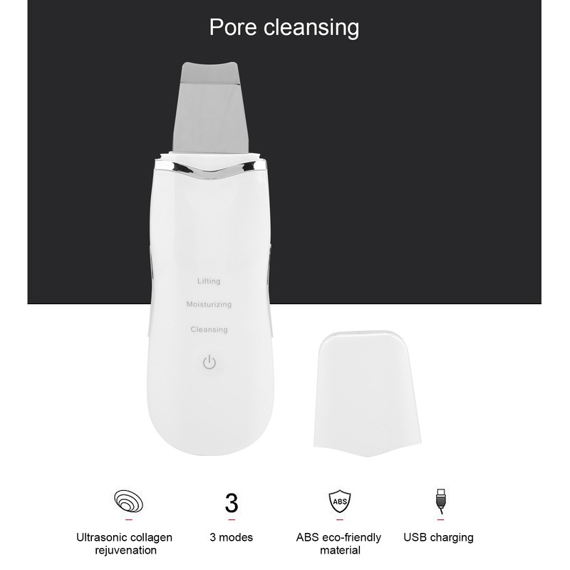 Rechargeable Ultrasonic Skin Scrubber Blackhead Removal Face Pore Cleaner Machine