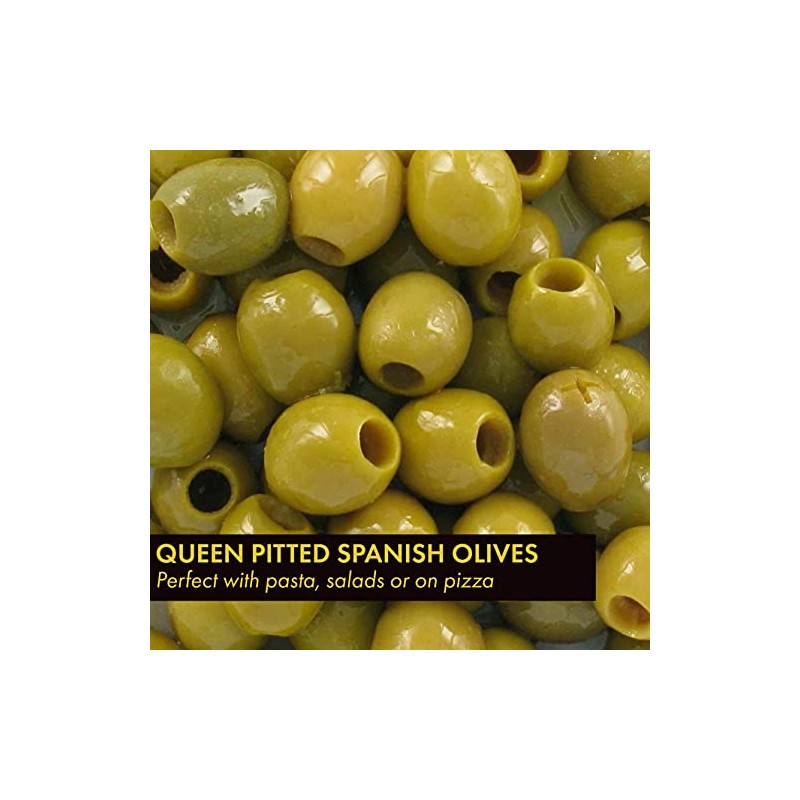 Karyatis Spanish Green Queen Olives in Brine, Glass Jar, 350