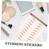 VICASKY Eyebrow Stickers Tattoo Brown 3 Sheets Set Waterproof Eyebrow