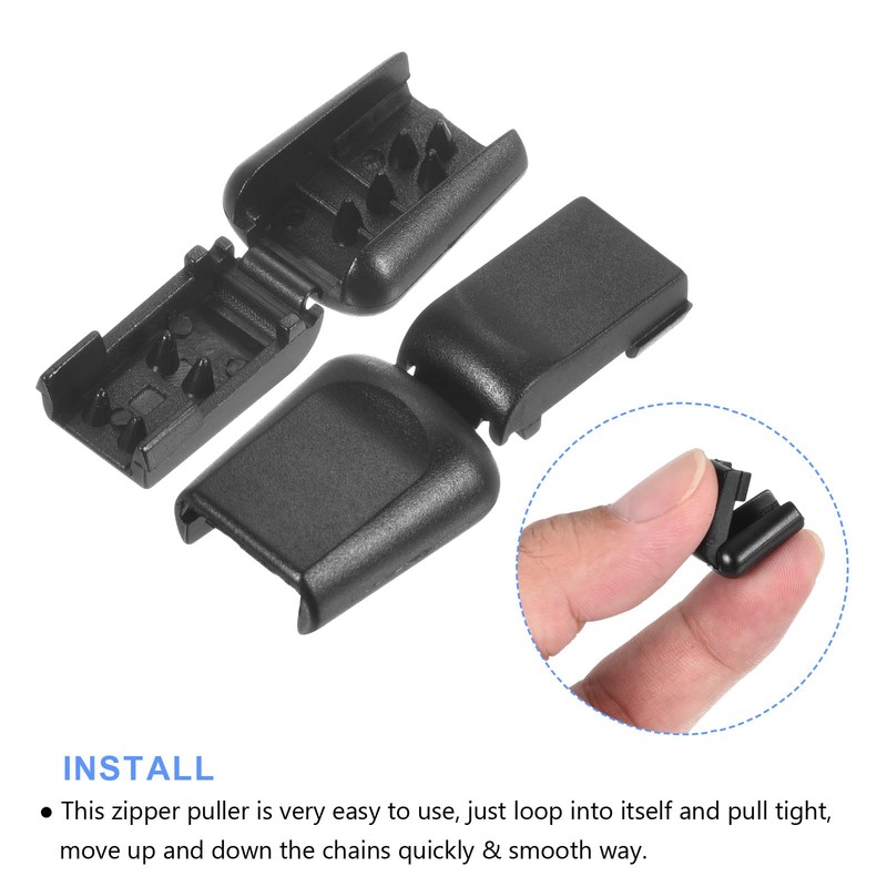 Zipper Clip Buckle(0.2" x 0.1")15pcs, Zipper Pull Cord Ends Lock
