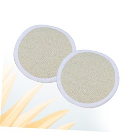 IWOWHERO 2pcs Plant Loofah Face Cleaning Brush Gentle Scrubbing Tool for Deep Cleansing and Makeup Removal for All Skin Types White