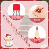 Queekay Christmas Candy Cane Prism Pencils Bulk Pencils for Classroom