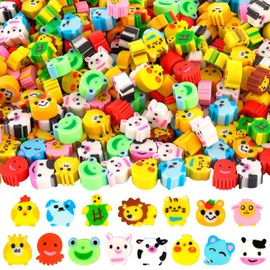 240 Pcs Animal Erasers,Animal Mini Erasers for Kids,Cute Pencil Erasers Fun Erasers for Kids Party Favor Home School Work Classroom Rewards Prizes Gifts (Animal)