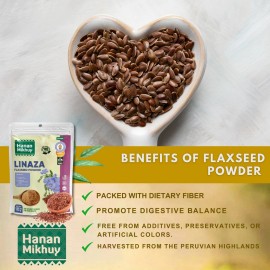 Hanan Linaza 100% Natural Flaxseed Powder for Omega-3, Fiber & Digestive Wellness-Peru