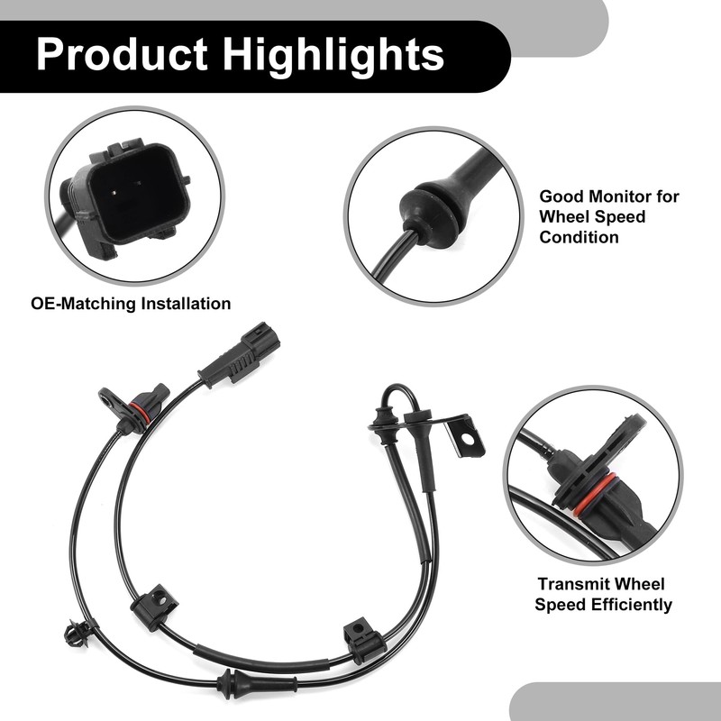 Partuto ABS Wheel Speed Sensor Front Right ABS Sensor Anti-lock