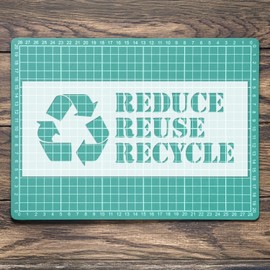 Recycle Sign Stencil: Mylar Airbrush Wall Art Painting Crafts - 190 Micron| DIY-A4 Stencil - Design Size (95mm 255mm)