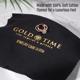 GOLD GT TIME Premium Jewelry Cleaning Cloth – Natural Cotton, Non-Toxic, Travel-Friendly, Individually Wrapped
