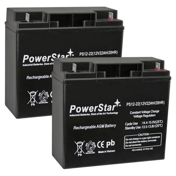 PowerStar 12v 22Ah Compatible with apc RBC50 UPS (upgrade from