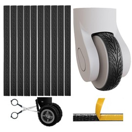 10 Pcs Luggage Wheels Covers Silicone, Suitcase Wheel Covers, Cuttable Silicone Luggage Wheel Protector, Silent Noise Reduction Shock for Spinner Wheel Suitcases or Office Chair Caster Black P