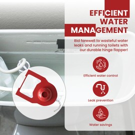 Hinge Toilet Flapper Replacement Compatible with Kohler Models - Toilet Tank Flapper Compatible with Kohler Models Including San Raphael & Rosario - Solution for Leak & Water Waste