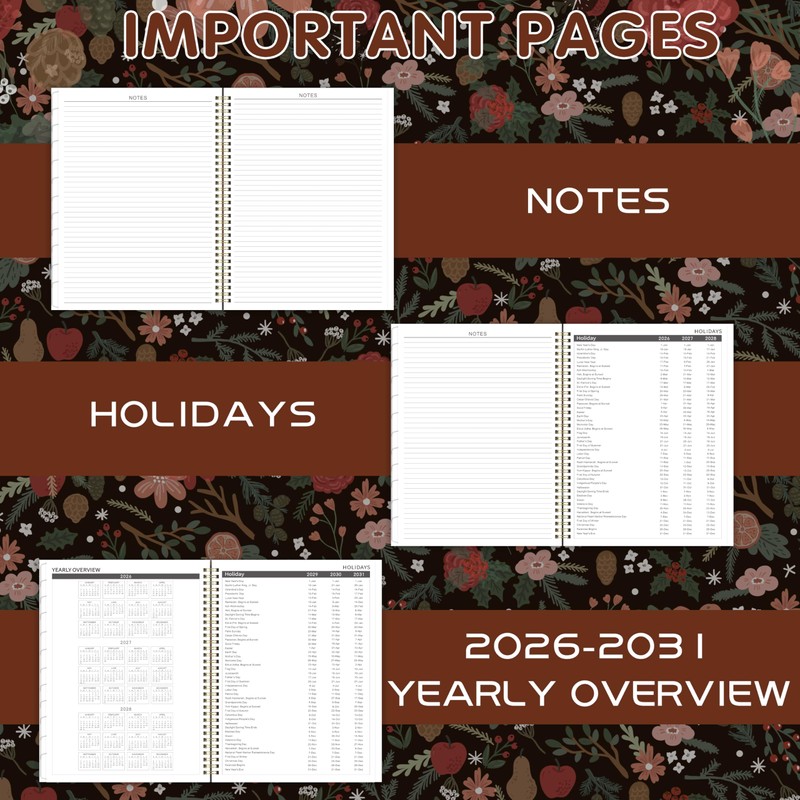2026-2030 Monthly Planner - 5 Year Planner/Calendar, 5 Year Calendar
