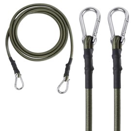FKWKUW Pack of 2 Elastic Bungee Ropes, 47 Inch Elastic Luggage Rope, Rubber Tie Down Straps, Luggage Straps with Carabiner for Pannier Rack, Camping, Bicycle, Car and Motorcycle