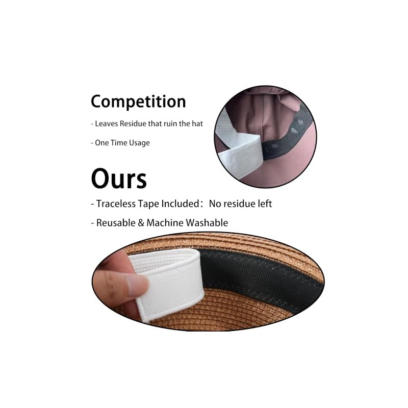 KimYoung Reusable Hat Sweat Liners 12PCS with 100 Tape Strips