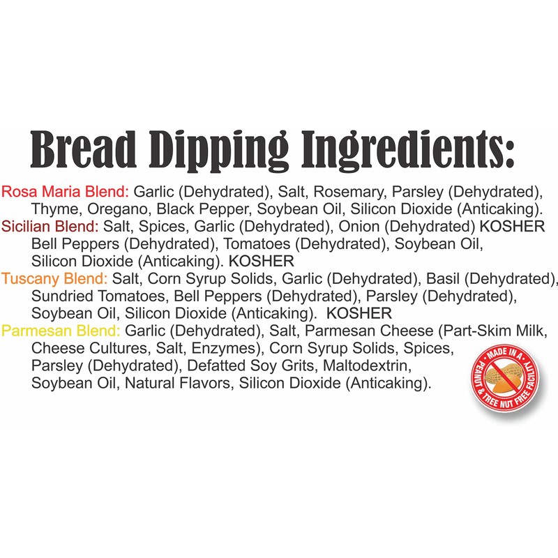 Bread Dipping Seasonings - Dean Jacob's 4 Spice Variety Pack