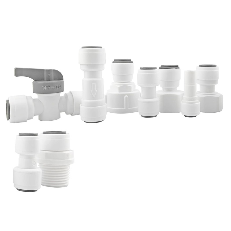 Qrity 1 Set Water Filter Quick Connector, 1/2" Male/Female Thread