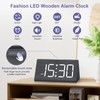OQIMAX Wooden Alarm Clock for Bedrooms, Digital Alarm Clocks with