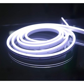 YXHL DC12V Cold White 6500k Silicone LED Neon Rope Light, Waterproof for Indoor & Outdoor Decoration DIY Signboard, 50 FT/15 Meters