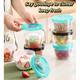 6-Pack 16 Oz Airtight Food Storage Containers with Twist Top Lids – Leakproof, BPA-Free Plastic Meal Prep Containers – Microwave, Freezer & Dishwasher Safe for Soup, Snacks & Kitchen Organization