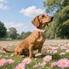 Lionet Paws Floral Dog Collar- Cute Daisy Pink Dog Collars