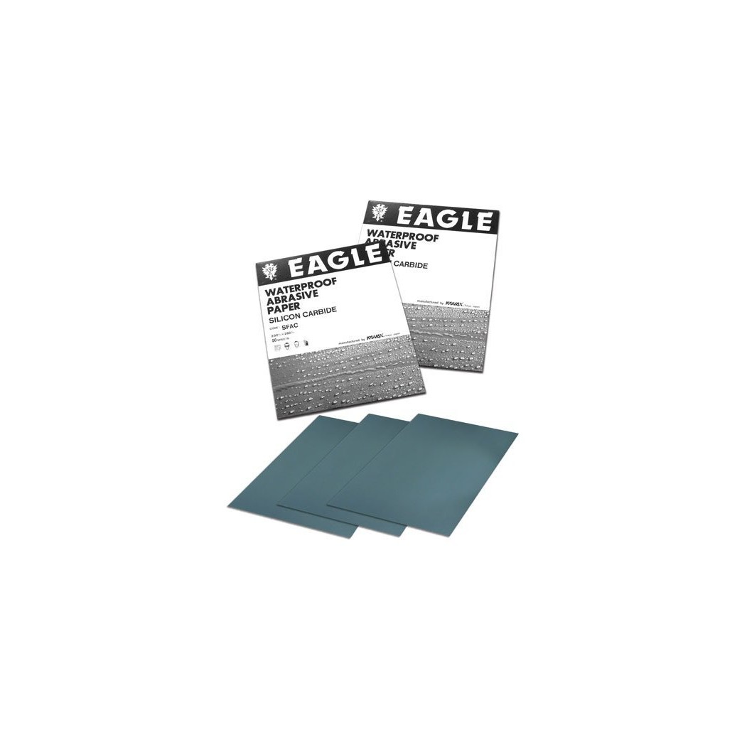 Eagle 102-0400 - 9x11 Silicon Carbide Flexible-Back Waterproof Sheets - Grit P400 - 50 shts/sleeve