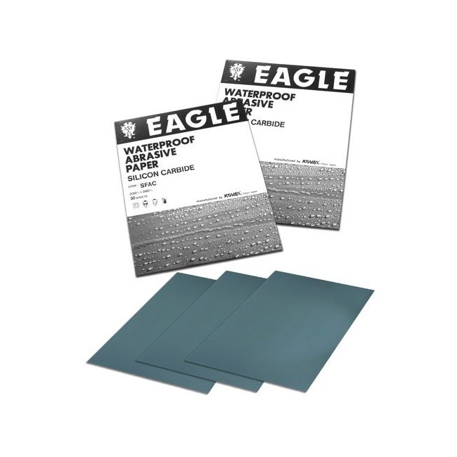 Eagle 102-0400 - 9x11 Silicon Carbide Flexible-Back Waterproof Sheets - Grit P400 - 50 shts/sleeve