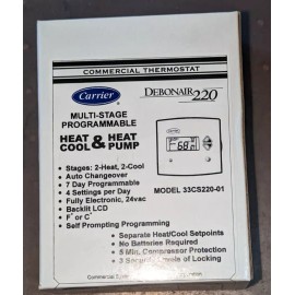 Carrier Multi-Stage Commercial Thermostat 33CS220-01 Debonair 220