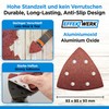 EffektWerk Delta Sandpapers (120 Pack 6 Holes) 93x93x93mm Triangular Sanding