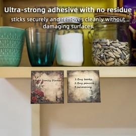 RAINBAM Retro 4 Pack/200 Sheets 3x3 inch Sticky Notes Set, Vintage Memo Pads with High-Adhesive, Reusable Tearable Post it Notes for Journal Planners Office School Home, Bulk Stationery Gift